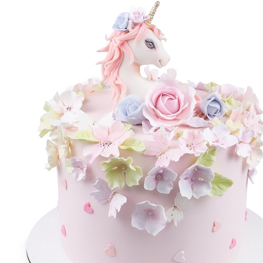Дитячий торт для дівчинки з єдинорогом Дитячий торт для дівчинки з єдинорогом