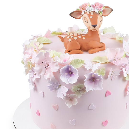 Дитячий торт для дівчинки з оленям Дитячий торт для дівчинки з оленям