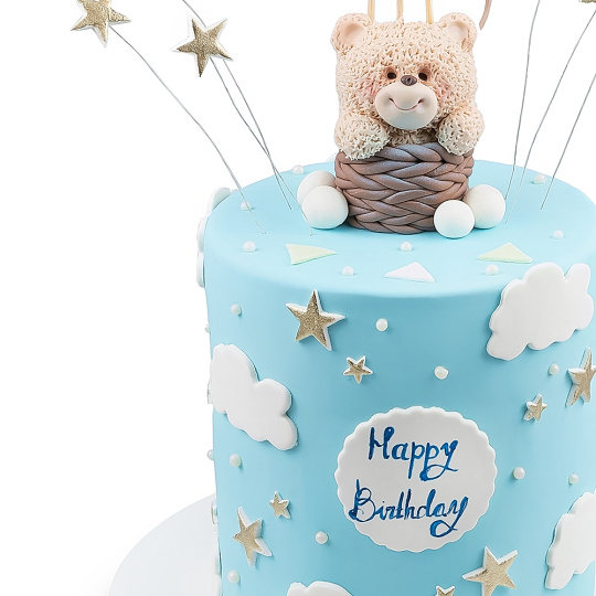 Дитячий торт “Ведмедик на повітряній кулі” Дитячий торт “Ведмедик на повітряній кулі”