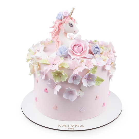 Дитячий торт для дівчинки з єдинорогом Дитячий торт для дівчинки з єдинорогом